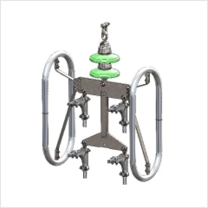 400 kv SINGLE SUSPENSION FITTING FOR QUAD CONDUCTOR WITH DROP CLAMP