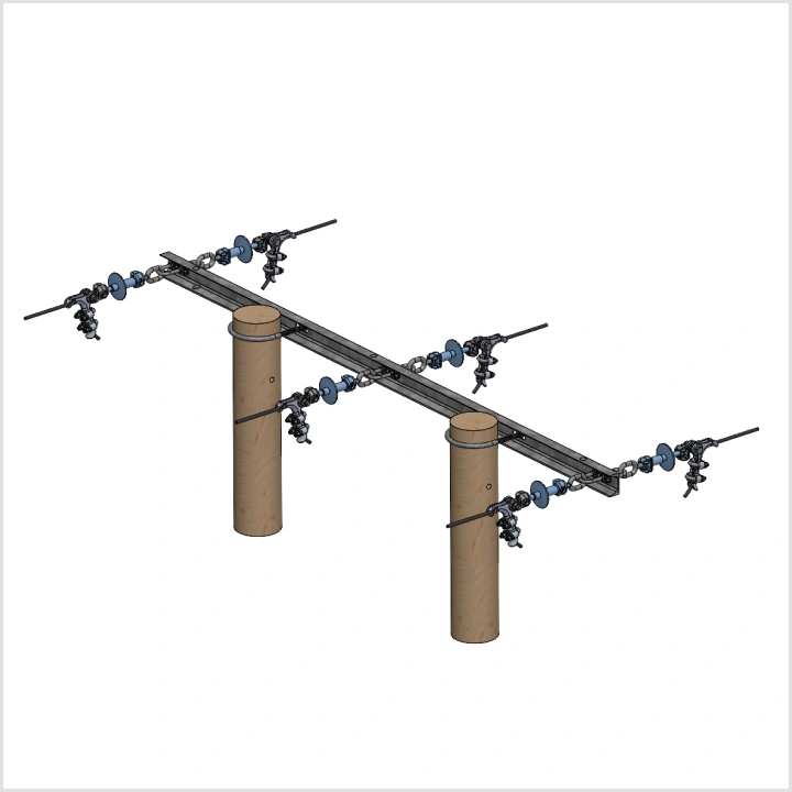 DOUBLE POLE CROSS ARM (tension) 1